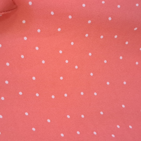 Candies Samon Poka Dot V-Neck Button Down Blouse. Size 3X NWOT - Picture 6 of 9